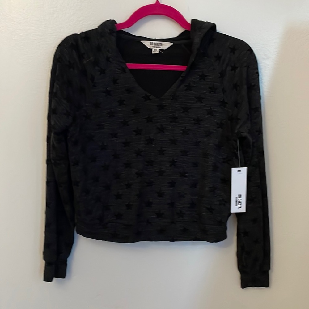 BB Dakota Black XS Cropped Hoodie
